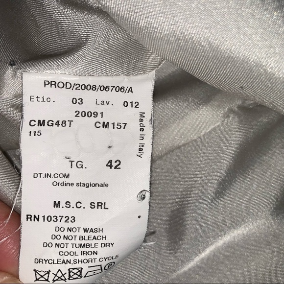 Armani Collezioni Virgin Wool One Button Blazer Suit Jacket size 6 - Picture 6 of 8